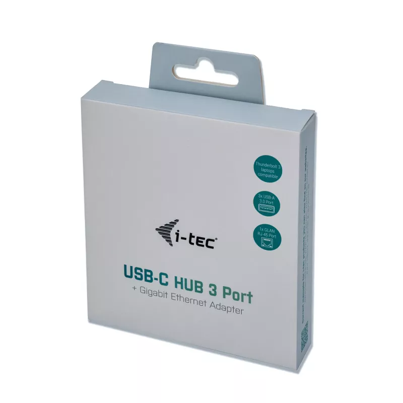 i-tec Metal USB-C HUB 3 poort + Gigabit Ethernet-adapter