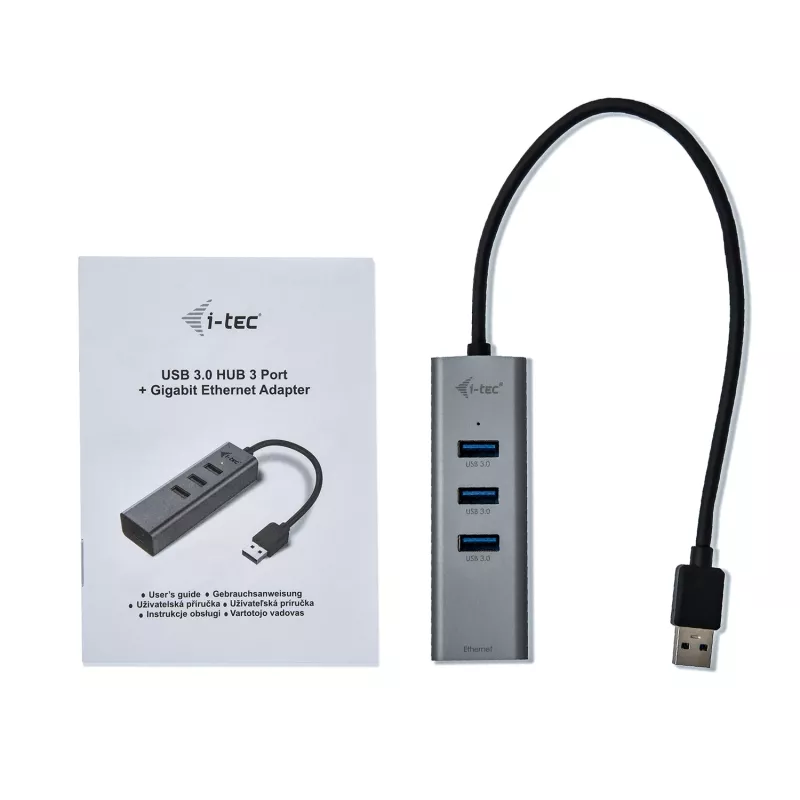 i-tec Metal USB 3.0 HUB 3 poort + Gigabit Ethernet-adapter