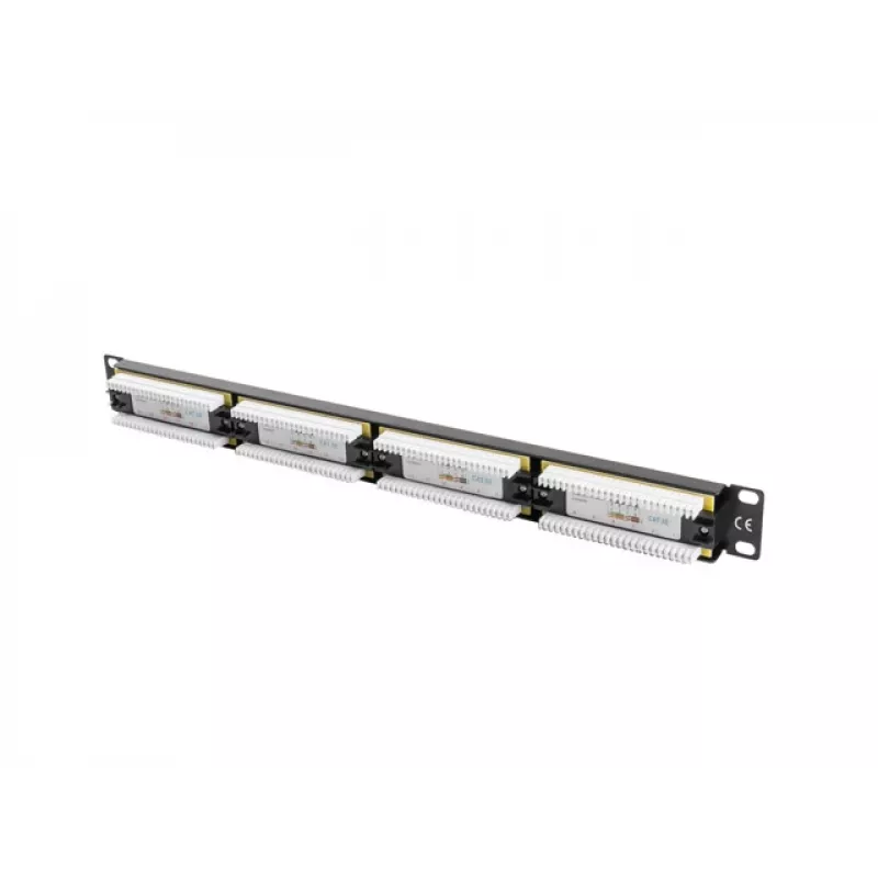 Lanberg PPU5-1024-B patchpaneel, 24 poorten, 1U, 19 inch, Cat5e UTP, metaal, zwart