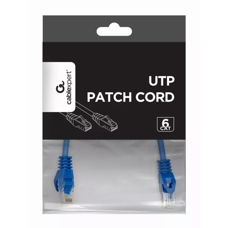 Netwerkkabel Gembird PP6U-0.25M/B RJ-45 Cat6 0,25 m blauw