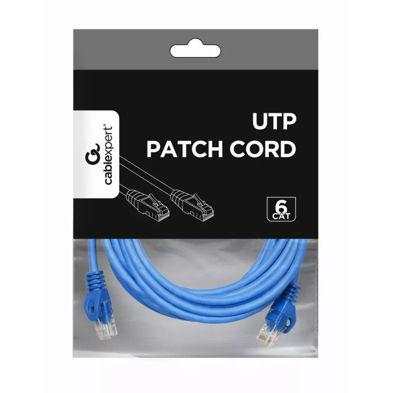 Netwerkkabel Gembird PP6U-3M RJ-45 Cat6 3m blauw