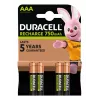 Duracell AAA (4 stuks) oplaadbare batterij nikkel-metaalhydride (NiMH)