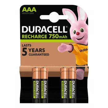 Duracell AAA (4 stuks) oplaadbare batterij nikkel-metaalhydride (NiMH)