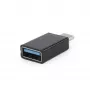 USB-grafische adapter Gembird A-USB3-CMAF-01 — USB Type-C naar USB (USB 2.0 / 3.2 Gen 1), compact zwart