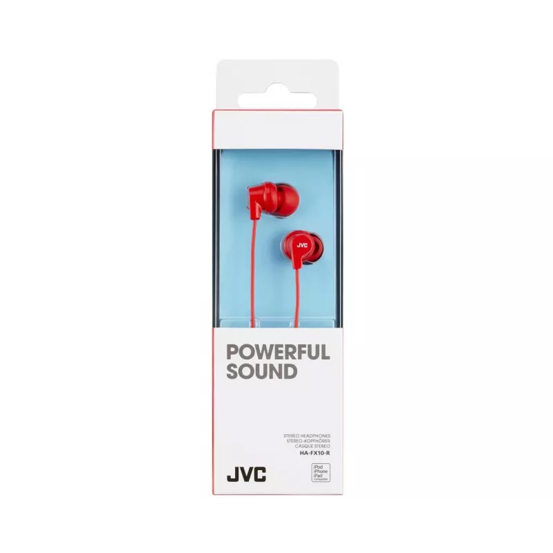 JVC HA-FX10-R-E kleurrijke in-ear-hoofdtelefoon
