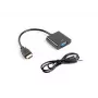 LANBERG video-kabeladapter VGA (D-Sub) HDMI type A (standaard) 0,2m zwart