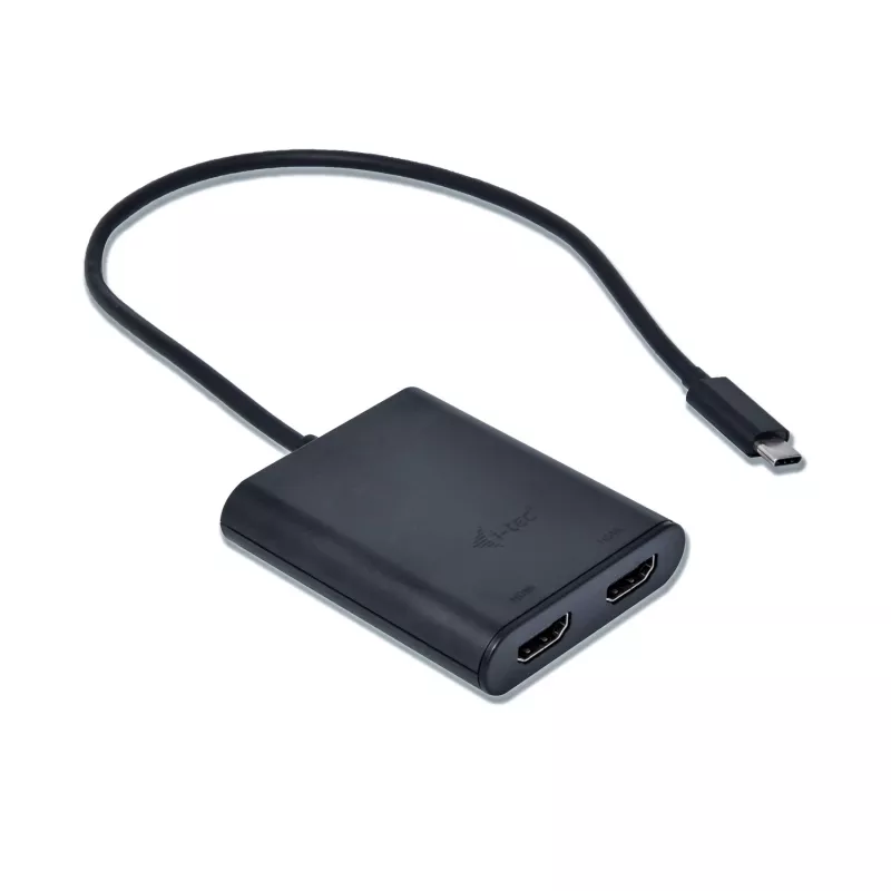 i-tec USB-C 3.1 Dual 4K HDMI videoadapter, 3.2 Gen 1 (3.1 Gen 1), USB Type-C, HDMI-uitgang, 3840 x 2160 pixel