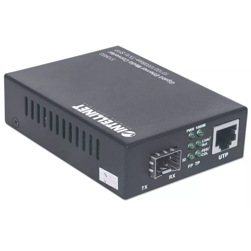 Intellinet Gigabit Ethernet naar SFP mediaconverter, 10/100/1000Base-Tx naar SFP-slot, leeg
