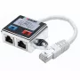 Intellinet 2-poorts modulaire splitter, Cat5e, FTP, maakt het delen van één Cat5e-netwerkkabel via twee RJ45-poorten mogelijk