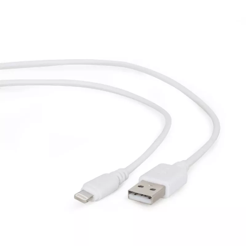 Lightning-kabel Gembird CC-USB2-AMLM-2M-W — 2 m, Lightning naar USB A, USB 2.0, wit