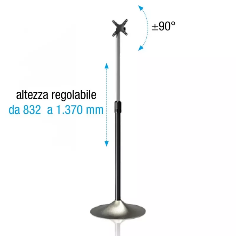 Techly ICA-TR10 beeldschermstandaard 68,6 cm (27 inch) zilver