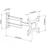 Techly 19-37 inch wandhouder voor LED LCD TV kantelbaar 3 gewrichten zwart” ICA-LCD 2903