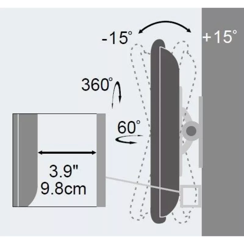 Techly 13-30 inch wandsteun voor LED LCD TV volledig beweegbaar ICA-LCD 201BK