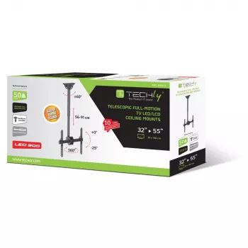 Techly 32-55 telescopische plafondsteun universeel LED TV LCD” ICA-CPLB 944S