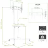 Techly rolwagen met legplank voor LCD/LED/Plasma 30-65 inch ICA-TR6