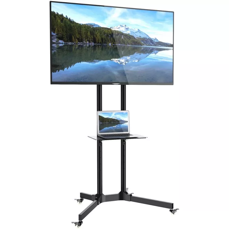 Techly rolwagen met legplank voor LCD/LED/Plasma 30-65 inch ICA-TR6