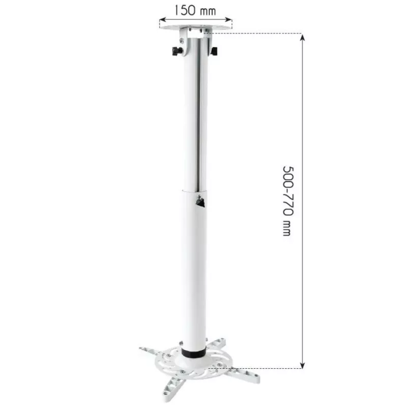 Techly projector plafondverlenging 500-770 mm wit ICA-PM 104MW