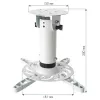Techly universele projector plafondhouder wit ICA-PM 200WH