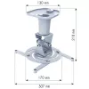 Techly universele plafondhouder voor projector, wit ICA-PM 100WH