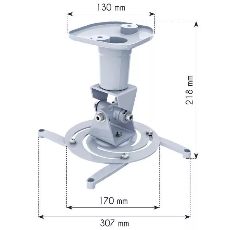 Techly universele plafondhouder voor projector, wit ICA-PM 100WH