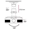 Techly universele plafondhouder voor projector, wit ICA-PM 100WH
