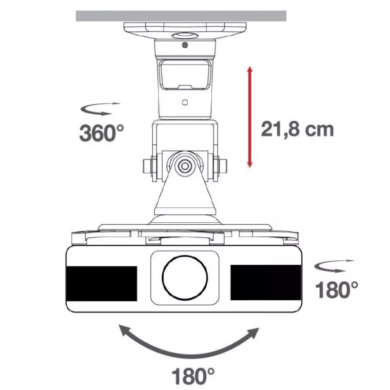 Techly universele plafondhouder voor projector, wit ICA-PM 100WH