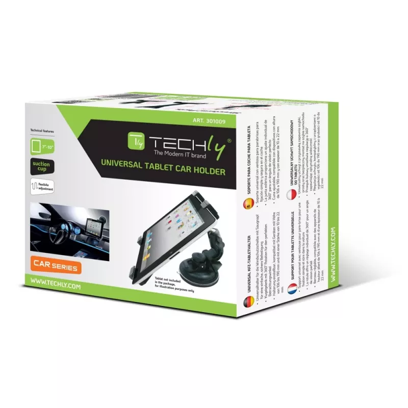 Techly universele autohouder met zuignap voor tablet 7-10.1 inch I-TABLET-VENT