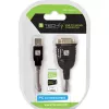 USB-naar-serieel-adapter Techly IDATA USB-SER-2T, USB-A stekker naar DB-9 stekker, 0,45 m, transparant wit
