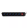 Techly stekkerdoos 6 stopcontacten zwart met VDE-stekker IUPS-PCP-6V