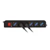 Techly stekkerdoos 6 stopcontacten zwart met VDE-stekker IUPS-PCP-6V