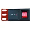 Techly I-CASE STRIP-81UD stroomverdeelunit (PDU) 8 AC stopcontacten 1U zwart, rood