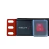 Techly I-CASE STRIP-81UD stroomverdeelunit (PDU) 8 AC stopcontacten 1U zwart, rood
