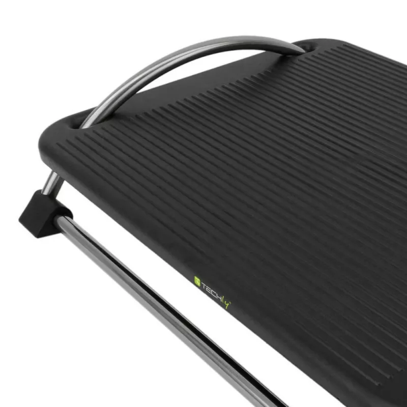 Techly ICA-FR 13 ergonomische verstelbare voetensteun, hoekverstelling, antislip, 43 x 28 cm, zwart
