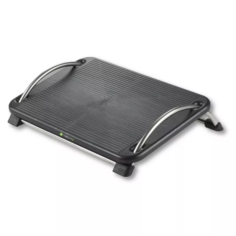 Techly ICA-FR 13 ergonomische verstelbare voetensteun, hoekverstelling, antislip, 43 x 28 cm, zwart