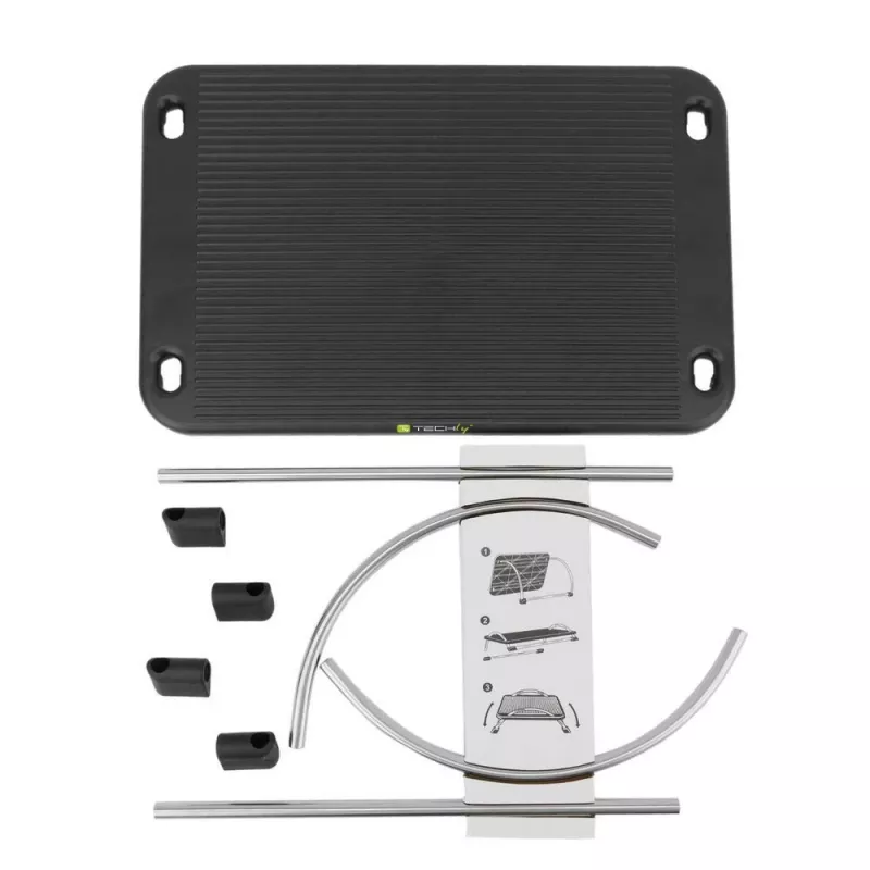 Techly ICA-FR 13 ergonomische verstelbare voetensteun, hoekverstelling, antislip, 43 x 28 cm, zwart