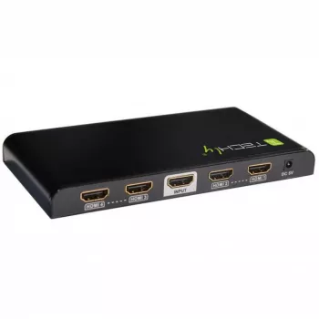 Techly splitter HDMI 4-voudig 4K*2K IDATA HDMI-4K4, HDMI, 4x HDMI, 1x HDMI F, 4096 x 2160 pixel, zwart, 36 bit
