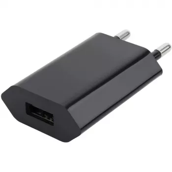 Techly compacte oplader USB 1A Europese stekker zwart