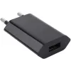 Techly compacte oplader USB 1A Europese stekker zwart
