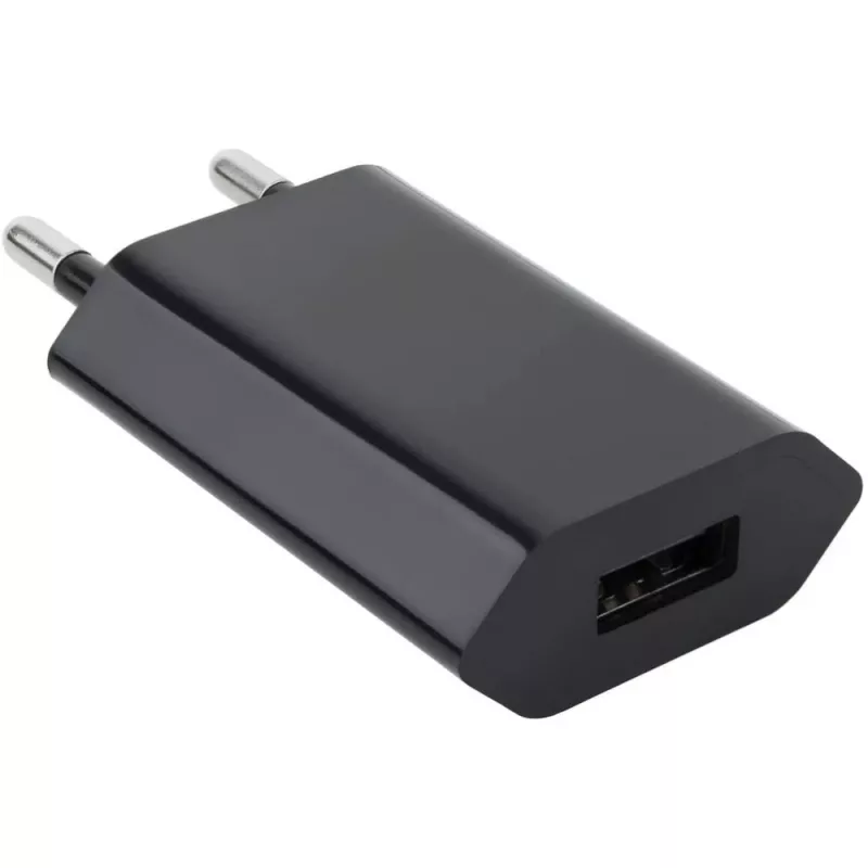 Techly compacte oplader USB 1A Europese stekker zwart