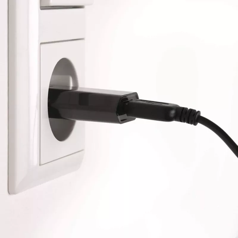Techly compacte oplader USB 1A Europese stekker zwart