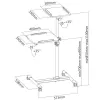 Techly universele trolley voor notebook / projector, wit ICA-TB TPM-6