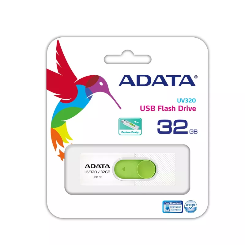 ADATA UV320 USB-stick 32 GB USB Type-A 3.2 Gen 1 (3.1 Gen 1) groen, wit