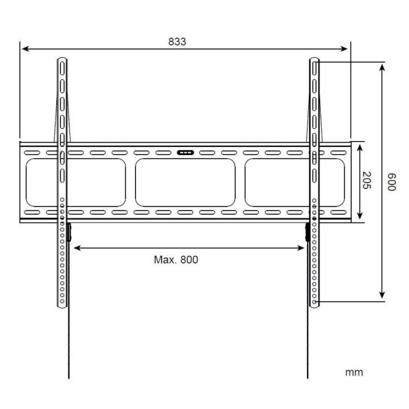 Techly wandhouder voor LED LCD TV 42-80 ultra slank fixed H600mm ICA-PLB 860