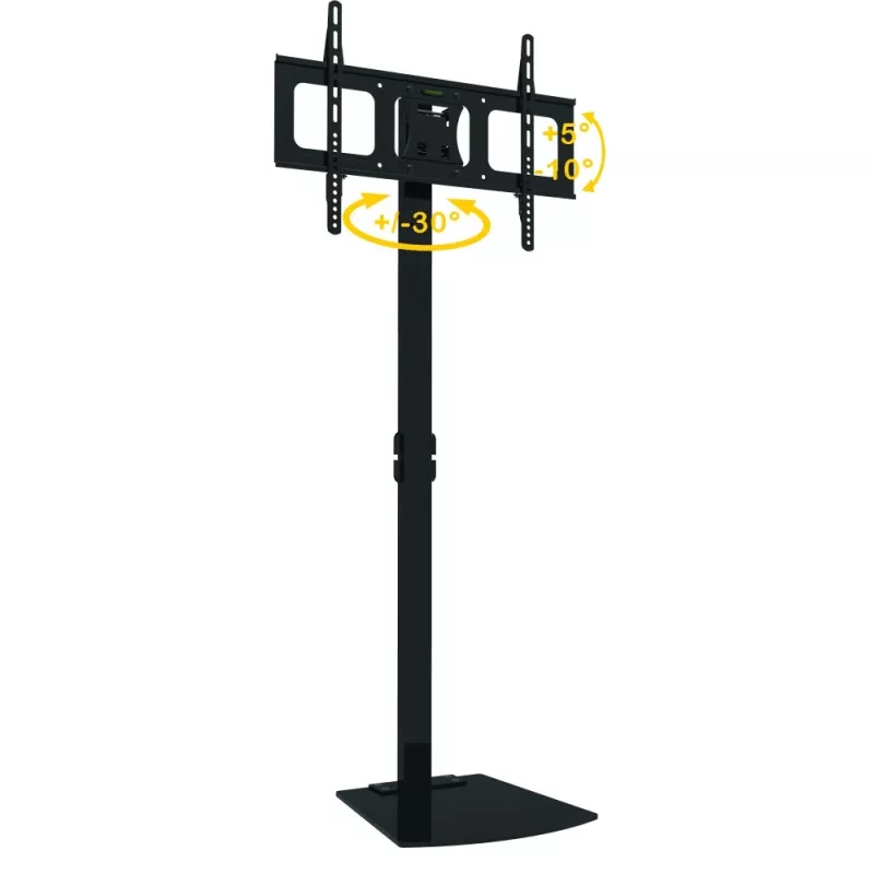 Techly ICA-TR12 TV-wagen/standaard 177.8 cm (70 inch) zwart