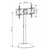 Techly ICA-TR12 TV-wagen/standaard 177.8 cm (70 inch) zwart