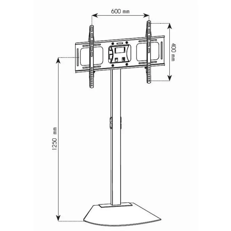 Techly ICA-TR12 TV-wagen/standaard 177.8 cm (70 inch) zwart