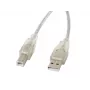 LANBERG USB-kabel USB 2.0 USB B – 3 m transparant