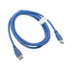 USB-A-naar-USB-A-kabel LANBERG CA-US3E-10CC-0018-B 1,8 m, USB 3.0, blauw, 4800 Mbit/s