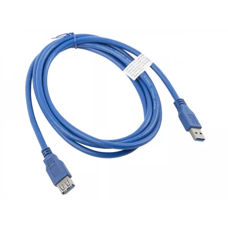 USB-A-naar-USB-A-kabel LANBERG CA-US3E-10CC-0018-B 1,8 m, USB 3.0, blauw, 4800 Mbit/s