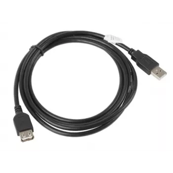 USB A-naar-A-kabel LANBERG CA-USBE-10CC-0018-BK, USB 2.0, 1,8 m, zwart